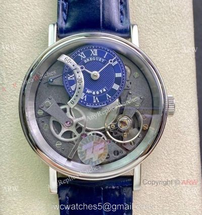 2021 New ZF Factory Breguet Tradition Quantieme Retrograde 7097 Blue Watch 1:1 Super Clone 1