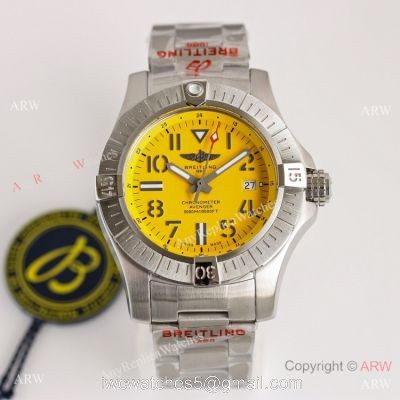 (GF) Swiss Breitling Avenger Automatic 45 Seawolf Men Watch Yellow Dial Asia2824 Movement 1