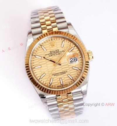 (EW)2021 New Rolex Datejust 36 EWF 3235 Watch Two Tone Gold Motif Dial for Men 1