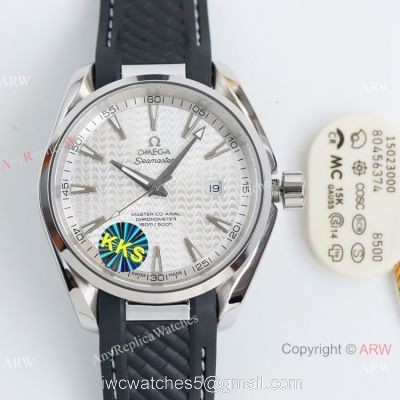 Swiss Quality Omega Aqua Terra 150m Citizen 8215 Watch Silver Wave Dial 1