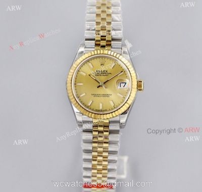 1:1 Superclone EW Factory New Rolex Datejust Gold Dial Jubilee Watch 31mm 1