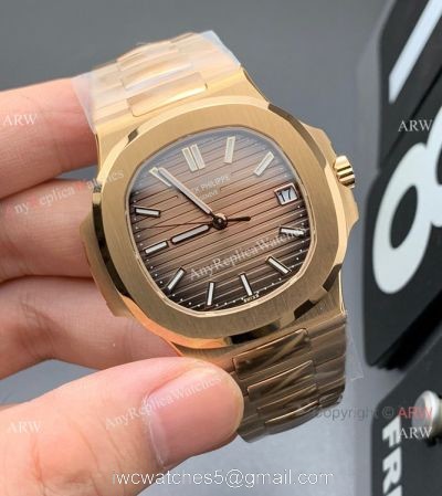 3K Factory Patek Philippe Nautilus 5711R Rose Gold with Brown Dial Watch 1