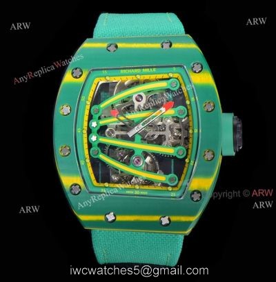 High End Replica Richard Mille 59-01 Tourbillon Yohan Blake Green Watch 1
