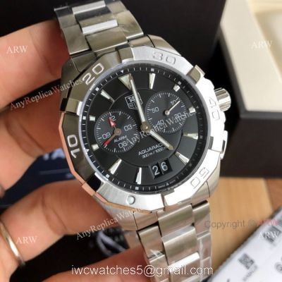 Swis Quality Tag Heuer Aquaracer 41mm Black Dial Swiss Ronda Quartz Movement Knockoff Watch 1