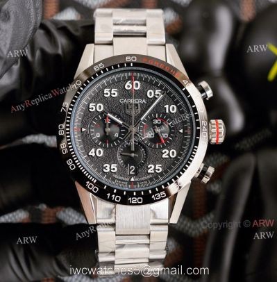 New Tag Heuer Carrera Porsche Chronograph Watch 44mm Heuer 02 Black Dial Replica 1