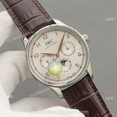 Top Replica IWC Portuguese Moonphase Stainless Steel Case 42MM Men Watch 1
