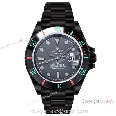 2021 New! Swiss Rplica Rolex GMT-Master II DLC Steel Ceramic Watch with 2824 Movement 1