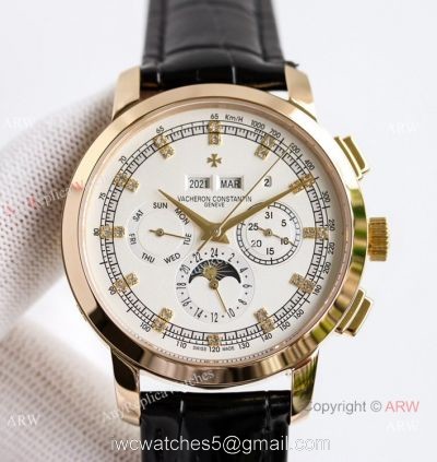 New! TW Factory Vacheron Constantin Traditionnelle Perpetual Calendar Watch White Mop Dial 1