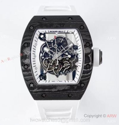ZF Favtory Richard Mille RM055 Bubba Watson NTPT CarbonWhite Men Watch 1