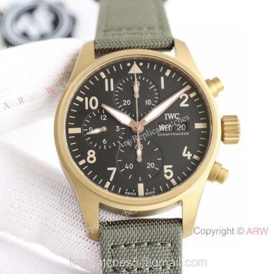 ZF Swiss IWC Pilots Chronograph 10 Years of MR PORTERo Edition 7750 Bronzo watch 1