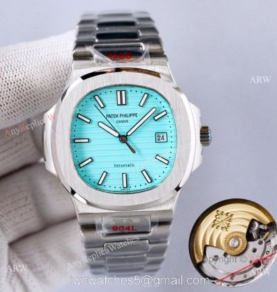 Swiss Quality Patek Philippe Nautilus Citizen 8215 Watch Baby Blue Dial Stainless Steel 1
