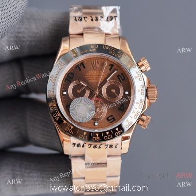 2021 New! Swiss Quality Replica Rolex Daytona 40 Watch Chocolate Arabic Markers 1