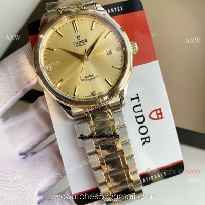 Swiss Quality Copy Tudor Geneve Ultra-thin Champagne Dial Watches 1