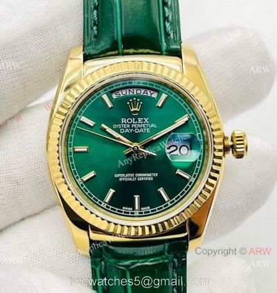 DR Factory Rolex Day date Green Version Copy Watch Swiss 2836 Movement 1