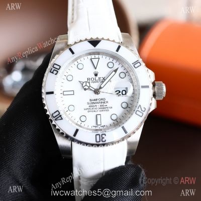Replica Rolex Submariner All Black/White Ceramic Bezel Mens 40MM Watch 1