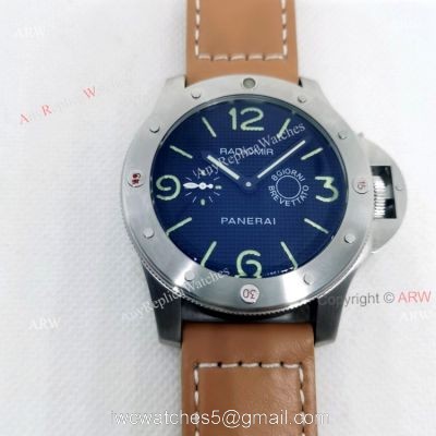 High Quality Replica Radiomir Panerai Egiziano 47mm NEW Black Lattice Dial Brown Leather Strap 1