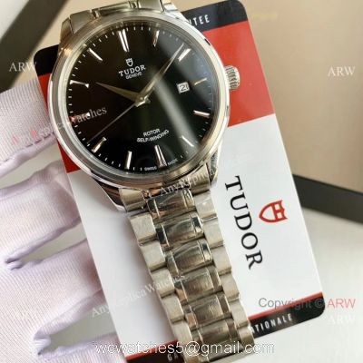Swiss Quality Copy Tudor Geneve Ultra-thin Citizen 8215 Watches Stainless Steel Black Dial 1