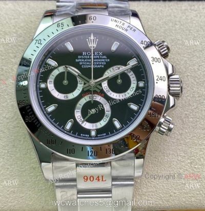 Swiss Copy Rolex Daytona A7750 Chronograph Watch 904L Silver Steel Black Dial 1