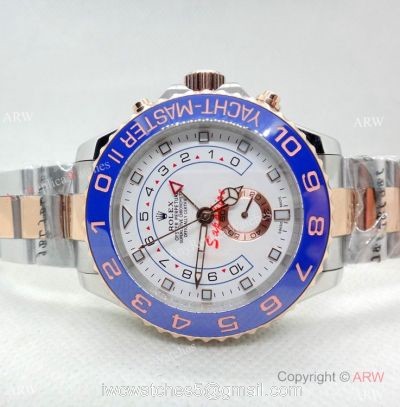 New Face Rolex Yachtmaster II Two Tone Rose Gold Automatic Watch 44mm 1
