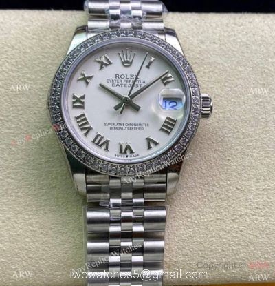 Swiss Copy Rolex Datejust 31mm Diamond Bezel watch with Jubilee Band 1