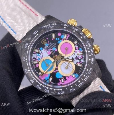 Super Clone Rolex Cosmograph Daytona Diw 4130 Noob Carbon Watch Motley Dial 1