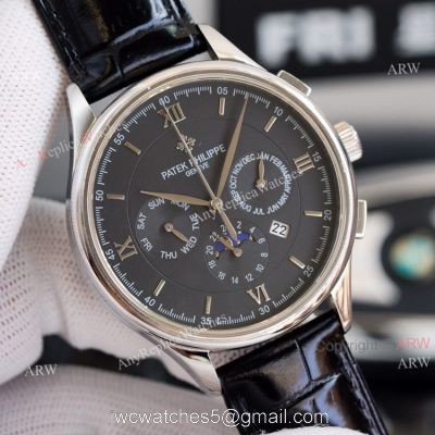 New Patek Philippe Grand Complications Moonwatch Black Dial 42mm Swiss Replica 1