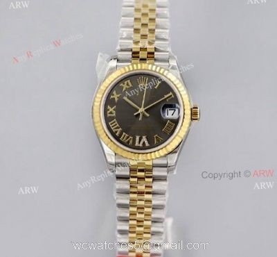 (EWF) 1:1 Rolex Two Tone Datejust 31 Grey Face Jubilee Watch High End Replica 1