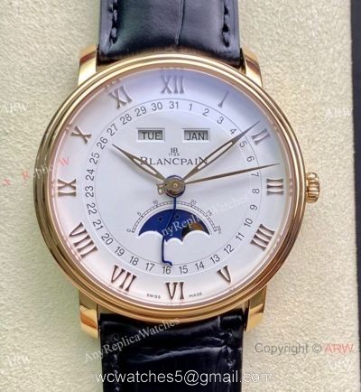 TW Factory Blancpain Villeret Cal.6654 Rose Gold Watch with Moon phase 1
