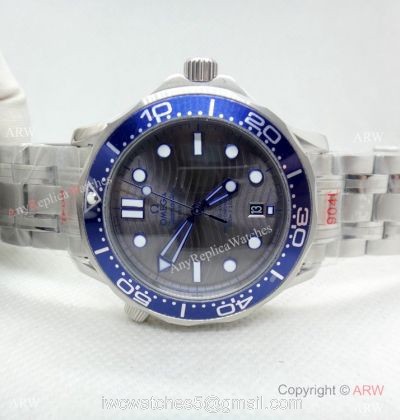 New Replica Omega Seamaster Diver 300m Watch Stainless Steel Case Blue Bezel 1