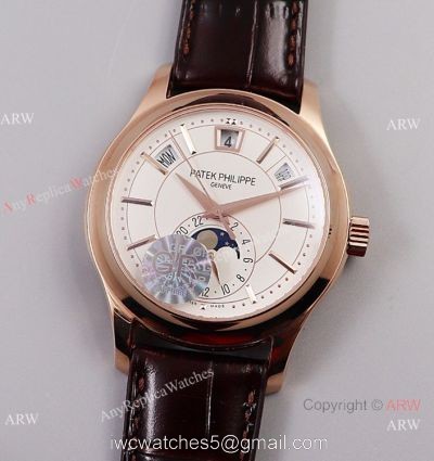 GR factory Patek Philippe Complications Moon phase 5205g Watch GRF V2 Version Rose Gold White 1