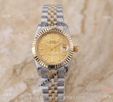 Replica Rolex Datejust 2-Tone Gold Face Watch 31mm Ladies 1