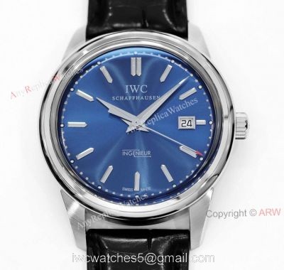 New IWC Ingenieur IW323310 Laureus Automatic Blue Face Black Leather Strap Watch Replica 1