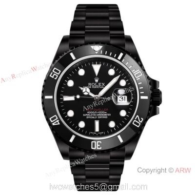 2021! Super Clone Rolex Blaken Deepsea Watch Cal.2824 DLC Steel Black Ceramic Bezel 1