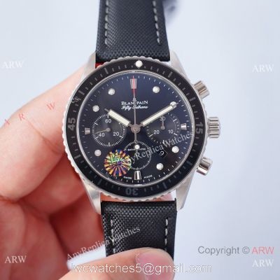 2021 Swiss Copy Blancpain Bathyscaphe Chronographe Flyback Watch 5200 Silver Case 1
