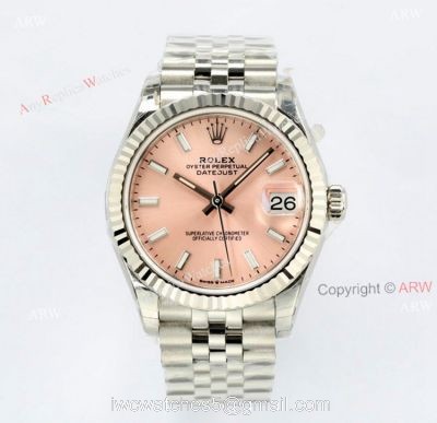 (EWF) 1:1 Superclone Rolex Oyster Perpetual Datejust 31 Pink Face Jubilee Watch 1