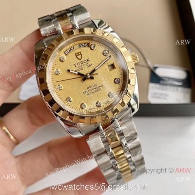 Copy TUDOR Glamour Date+Day Watch Two Tone Gold Watches 1