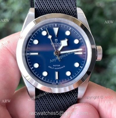 New! Swiss Replica Tudor Black Bay Cal.2824 Watch Bucherer Blue Face Nylon Strap 1