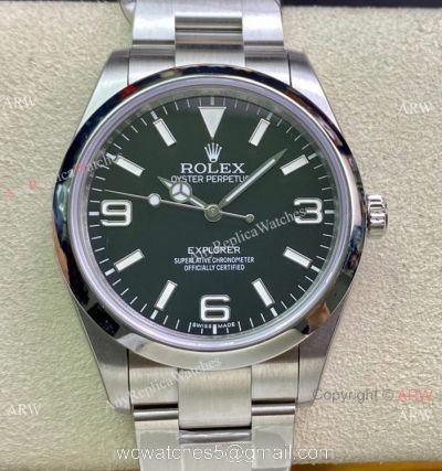 Swiss Grade Copy Rolex Explorer I Clone 3132 Black Dial Watch 39mm 1