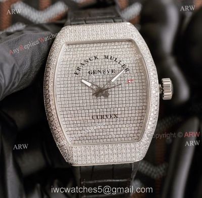 Iced Out Franck Muller V45 SC DT Diamond Watch High Quality Replica 1