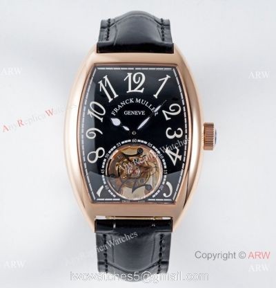 AB Factory Franck Muller Imperial Tourbillon Cintree Curvex Rose Gold Black Dial Watch 2021 New 1