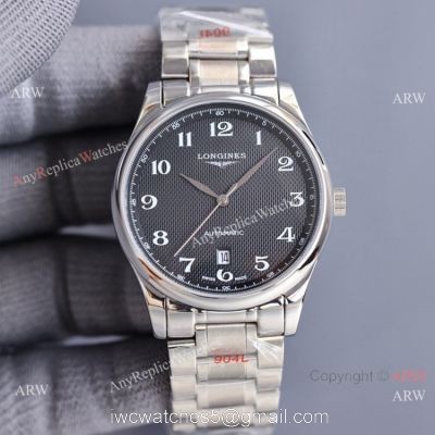 Swiss Quality Copy Longines Master 40 Date Stainless Steel Arabic Numerals 8215 Movement 1