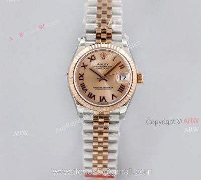 1:1 EW Factory Superclone Rolex Datejust 31 Rose Gold Jubilee Watch 1