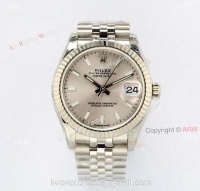 1:1New 31mm Rolex Watch For Sale EW Factory Rolex Datejust Silver Face Watch 1