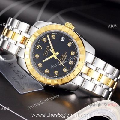 Copy TUDOR Glamour Watch Two Tone Black Watches Automatic 1
