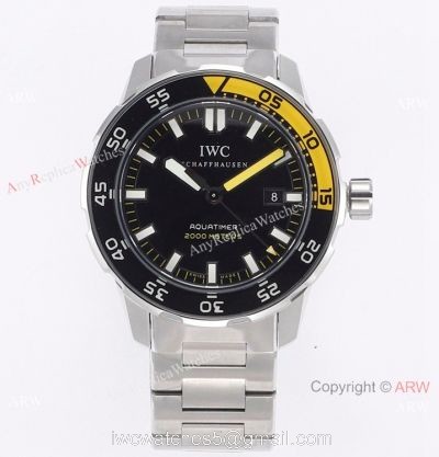 JVS Factory IWC Aquatimer Automatic 2000 Stainless Steel Yellow Watch 2022 New! 1