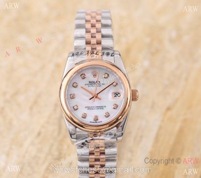 Replica ROLEX Datejust 2-tone White Ladies 31 MM Jubliee Watch 1