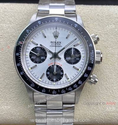 Swiss Grade One Vintage Rolex Paul Newman Daytona A7750 Stainless Steel Silver Dial Watch 1