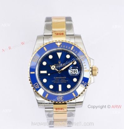(EW)Rolex Submariner EW Factory v2 904L Two Tone Watch 116613lb Blue Ceramic Bezel 40mm 1