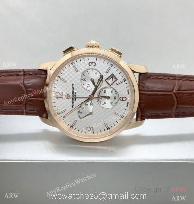 Best Vacheron Constantin Geneve Chronograph Watch Rose Gold 1