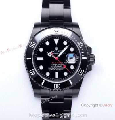 V9 Factory 1:1 Rolex Black Blaken Submariner 40mm Watch Cal.2824 PVD Case 1